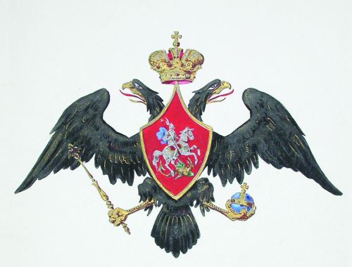 Государственный герб, предназначенный для военных целей с 1801 по 1825 гг.