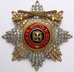 Звезда ордена Святого Владимира (с верхними мечами, с хрусталем)