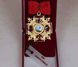 Крест ордена Святого Александра Невского средний (с опущенными крыльями у орлов)